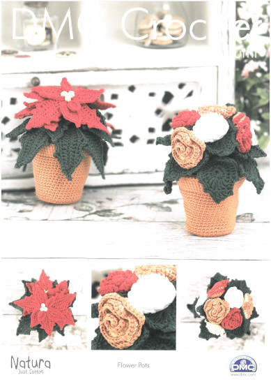 DMC Crochet Amigurumi Natura Just Cotton - Flower Pots 15317L/2 - Click Image to Close