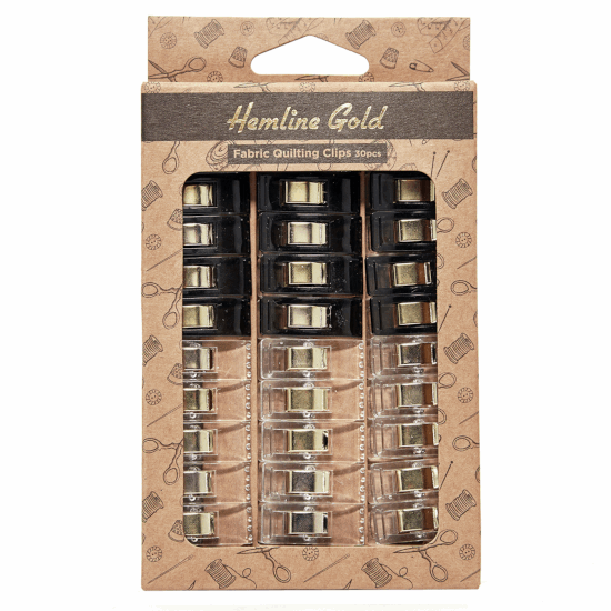 Hemline Gold Quilting Clips - Click Image to Close