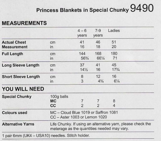 Stylecraft Special Chunky Princess Blankets Pattern 9490 - Click Image to Close