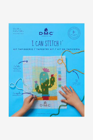 DMC I Can Stitch! Cactus Tapestry Kit C06N86K - Click Image to Close