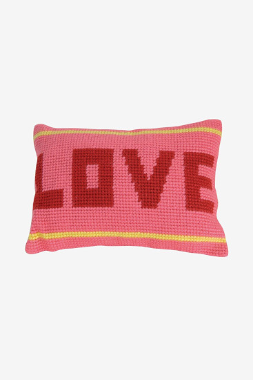 DMC Deco Pink Love Cushion Tapestry Kit C16N52K - Click Image to Close