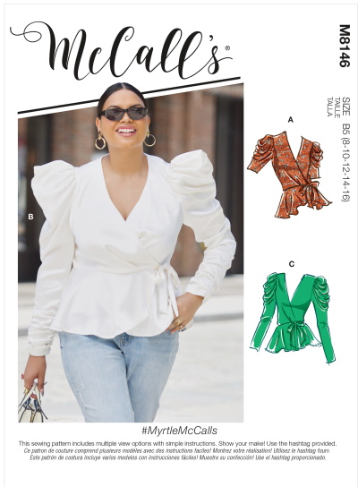 McCall's Pattern M8146 Misses' and Women's Tops - Click Image to Close