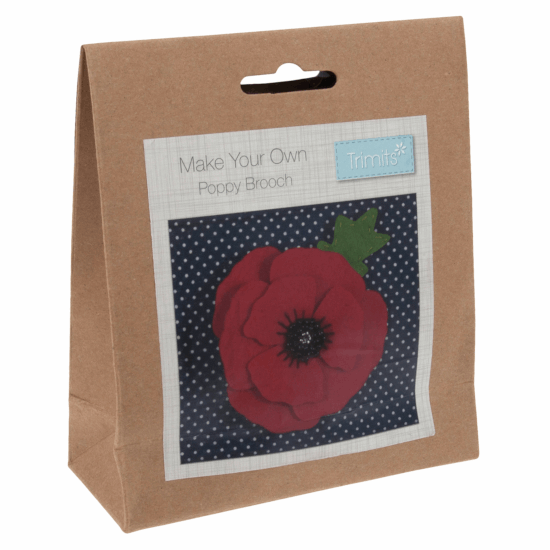 Trimits Make Your Own Felt Poppy Brooch GCK055 - Click Image to Close