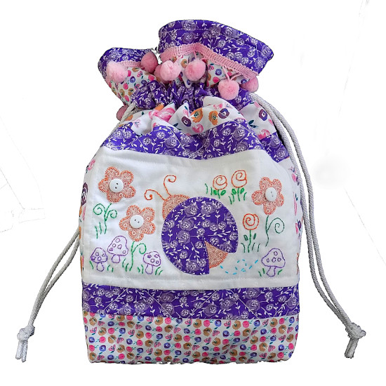 Lucy Ladybug Drawstring Bag Kit - from Sally Giblin's The Rivendale Collection - Click Image to Close