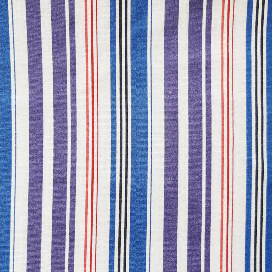Quarter Deck Striped Cotton Fabric - Click Image to Close